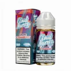 Cloud Nurdz Grape Strawberry Iced Vape Juice 100ml