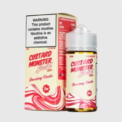 Custard Monster Strawberry Vanilla Swirl 100mL USA E-liquid